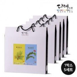 다예 100잔용 선물세트(구수한차한잔) 루이보스 국산둥굴레차